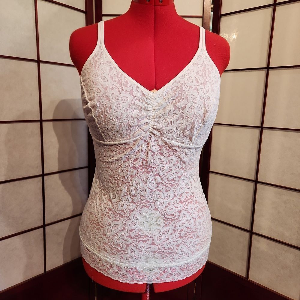 Bali Lacy White Camisole Top